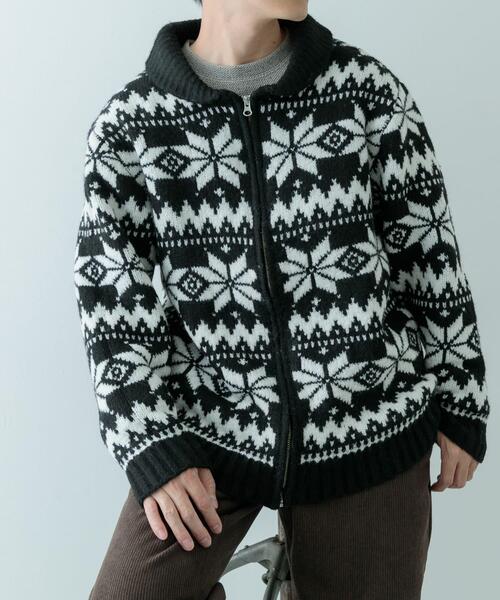 セール】カウチン ジップアップ ニットジャケット（ニット/セーター