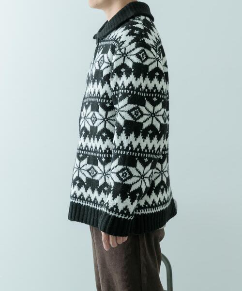 45RPM ニットジャケット カウチン GENERAL IDEA ニット セーター 「GENERAL IDEA」ウールカウチンニット