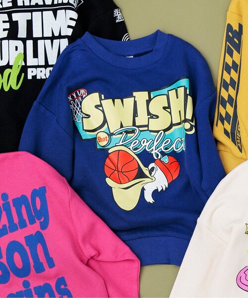 BREEZE（ブリーズ）の「【WEB限定】ストリートトレーナー（スウェット・キッズ・ピンク/グリーン/イエロー/オフホワイト/ブルー/ブラック・100/90/130/140/150/110/120）」の4枚目の写真