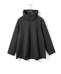 MIDIUMISOLID for Ladies ダブルニットハイネックロングプルオーバー(RELAX)