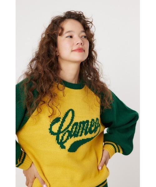 RODEO CROWNS WIDE BOWL（ロデオクラウンズワイドボウル）の「Cameo ラグランニットトップス（ニット/セーター・レディース・ホワイト系その他/グリーン系その他2/ピンク系その他/イエロー系その他6・FREE）」の16枚目の写真