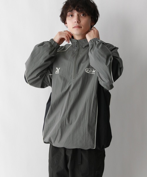 RAGEBLUE（レイジブルー）の「【Raidingmania】ナイロン/フリースゲームハーフジップ（スウェット・メンズ・グレー/ブラック・LARGE/MEDIUM）」の11枚目の写真