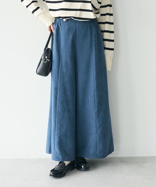CRAFT STANDARD BOUTIQUE（クラフトスタンダードブティック）の「ピーチパネルワイドパンツ（その他パンツ・レディース・インディゴブルー/チャコールグレー/アイボリー・FREE）」の3枚目の写真
