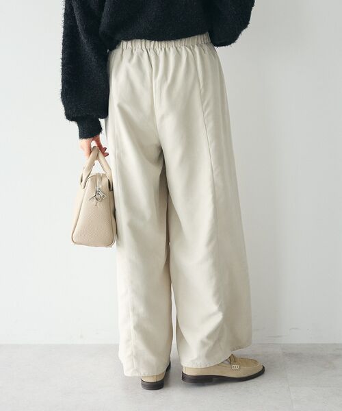 CRAFT STANDARD BOUTIQUE（クラフトスタンダードブティック）の「ピーチパネルワイドパンツ（その他パンツ・レディース・インディゴブルー/チャコールグレー/アイボリー・FREE）」の7枚目の写真