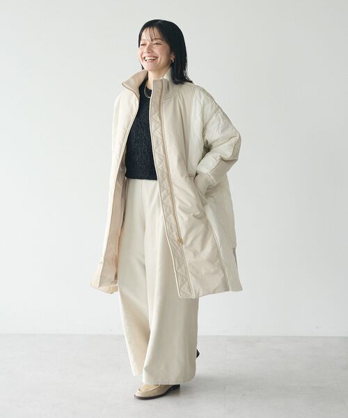 CRAFT STANDARD BOUTIQUE（クラフトスタンダードブティック）の「ピーチパネルワイドパンツ（その他パンツ・レディース・インディゴブルー/チャコールグレー/アイボリー・FREE）」の10枚目の写真