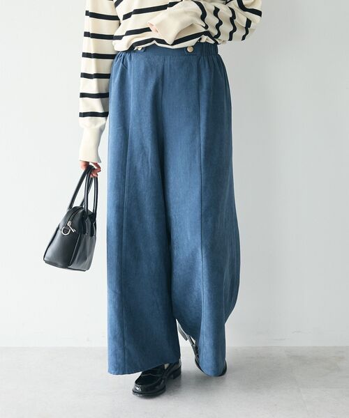 CRAFT STANDARD BOUTIQUE（クラフトスタンダードブティック）の「ピーチパネルワイドパンツ（その他パンツ・レディース・インディゴブルー/チャコールグレー/アイボリー・FREE）」の13枚目の写真