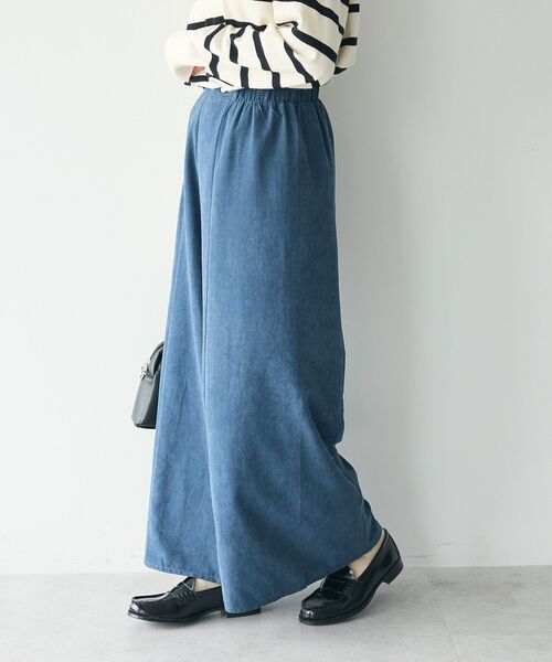 CRAFT STANDARD BOUTIQUE（クラフトスタンダードブティック）の「ピーチパネルワイドパンツ（その他パンツ・レディース・インディゴブルー/チャコールグレー/アイボリー・FREE）」の14枚目の写真
