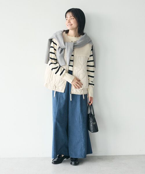 CRAFT STANDARD BOUTIQUE（クラフトスタンダードブティック）の「ピーチパネルワイドパンツ（その他パンツ・レディース・インディゴブルー/チャコールグレー/アイボリー・FREE）」の15枚目の写真