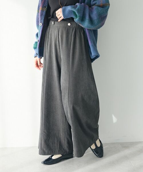 CRAFT STANDARD BOUTIQUE（クラフトスタンダードブティック）の「ピーチパネルワイドパンツ（その他パンツ・レディース・インディゴブルー/チャコールグレー/アイボリー・FREE）」の17枚目の写真