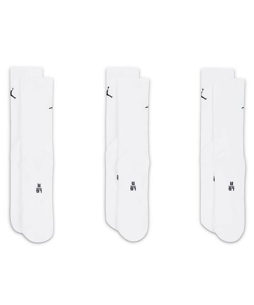JORDAN BRAND（ジョーダンブランド）の「ジョーダン エブリデイ クルー ソックス (3足) / Jordan Everyday Crew Socks (3 pairs) DX9632-100 White（ソックス/靴下・メンズ・ホワイト・27-29/23-25/25-27/21-23）」の3枚目の写真