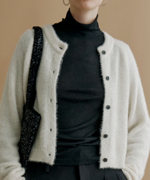 kiehtova（キエトヴァ）の「【kiehtova】/SHEER LONG TURTLE TOPS/シアー ロング タートル トップス（Tシャツ/カットソー・レディース・ブラック/ネイビー・FREE）」の10枚目の写真