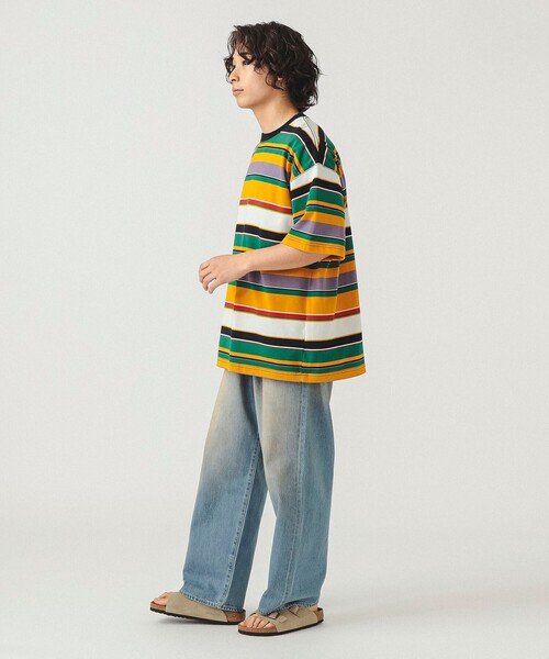BEAMS（ビームス）の「BEAMS / マルチボーダー Tシャツ（Tシャツ/カットソー・メンズ・イエロー/ライトグレー/ネイビー・XL/L/M/S）」の22枚目の写真