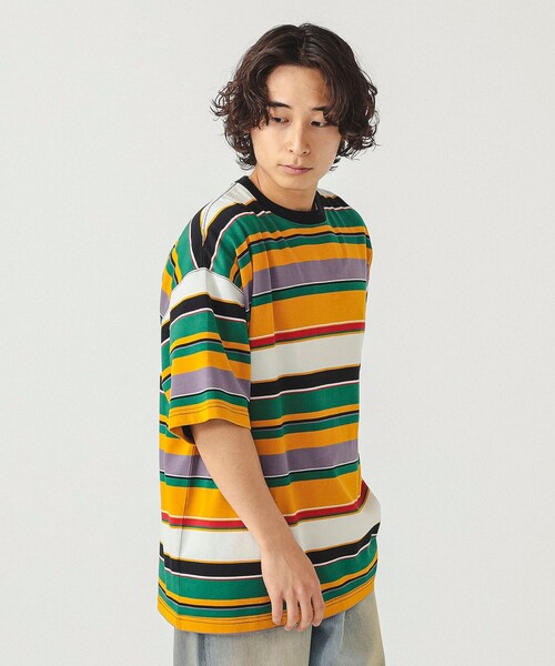 BEAMS（ビームス）の「BEAMS / マルチボーダー Tシャツ（Tシャツ/カットソー・メンズ・イエロー/ライトグレー/ネイビー・XL/L/M/S）」の19枚目の写真