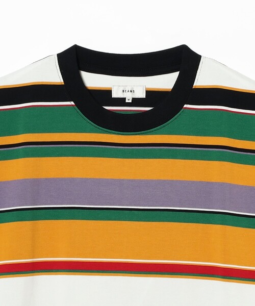 BEAMS（ビームス）の「BEAMS / マルチボーダー Tシャツ（Tシャツ/カットソー・メンズ・イエロー/ライトグレー/ネイビー・XL/L/M/S）」の16枚目の写真