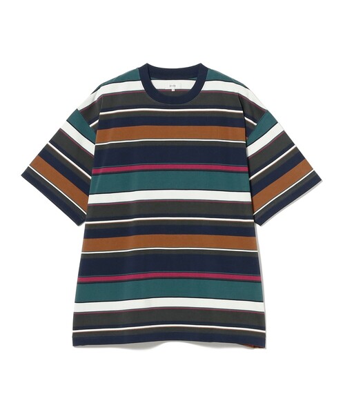 BEAMS（ビームス）の「BEAMS / マルチボーダー Tシャツ（Tシャツ/カットソー・メンズ・イエロー/ライトグレー/ネイビー・XL/L/M/S）」の7枚目の写真