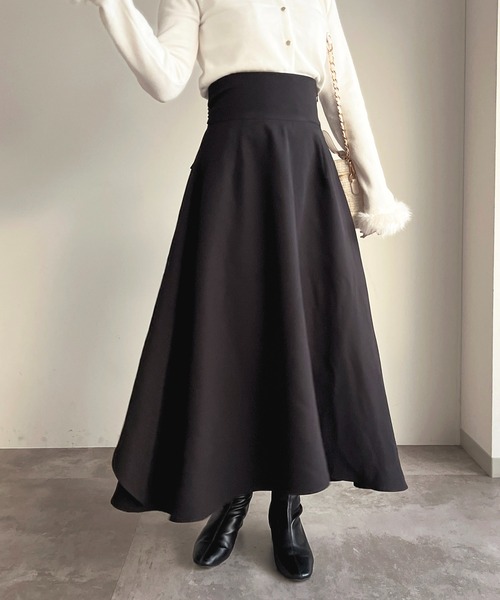 バックドレープフレアスカート【ZOZOTOWN限定アイテム】（スカート