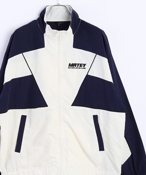 WESTSEA（ウエストシー）の「レトロテイスト バイカラー切替 トラックジャケット（ナイロンジャケット・メンズ・ワイン/ブラック/オフホワイト・M/L）」の3枚目の写真