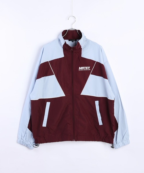 WESTSEA（ウエストシー）の「レトロテイスト バイカラー切替 トラックジャケット（ナイロンジャケット・メンズ・ワイン/ブラック/オフホワイト・M/L）」の7枚目の写真