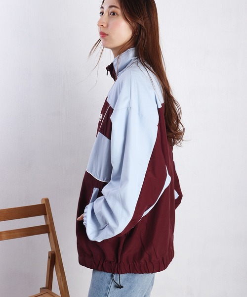 WESTSEA（ウエストシー）の「レトロテイスト バイカラー切替 トラックジャケット（ナイロンジャケット・メンズ・ワイン/ブラック/オフホワイト・M/L）」の19枚目の写真