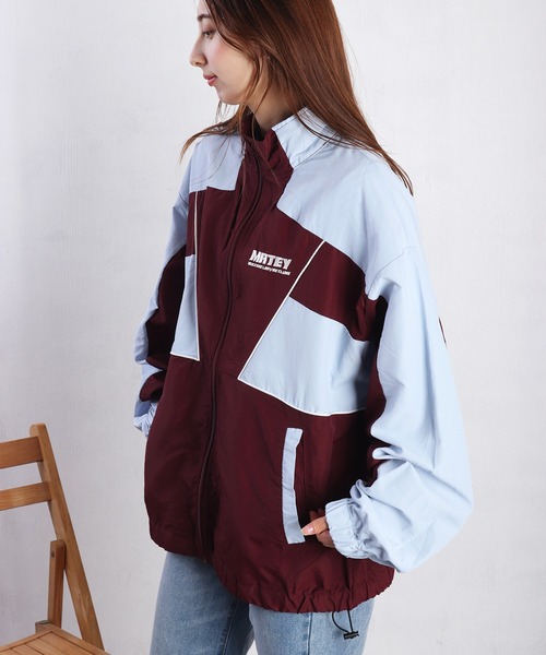 WESTSEA（ウエストシー）の「レトロテイスト バイカラー切替 トラックジャケット（ナイロンジャケット・メンズ・ワイン/ブラック/オフホワイト・M/L）」の20枚目の写真