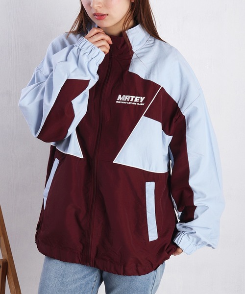 WESTSEA（ウエストシー）の「レトロテイスト バイカラー切替 トラックジャケット（ナイロンジャケット・メンズ・ワイン/ブラック/オフホワイト・M/L）」の16枚目の写真