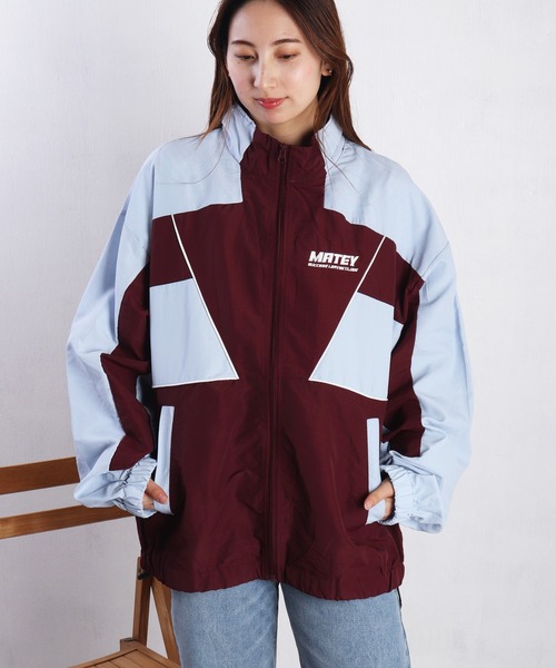 WESTSEA（ウエストシー）の「レトロテイスト バイカラー切替 トラックジャケット（ナイロンジャケット・メンズ・ワイン/ブラック/オフホワイト・M/L）」の18枚目の写真