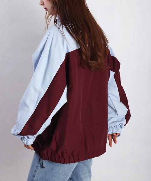 WESTSEA（ウエストシー）の「レトロテイスト バイカラー切替 トラックジャケット（ナイロンジャケット・メンズ・ワイン/ブラック/オフホワイト・M/L）」の17枚目の写真