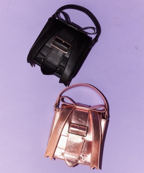 Candy Stripper(キャンディストリッパー)の「ADORABLE CANDY RIBBON SHOULDER バッグ(ショルダーバッグ・レディース・ピンクゴールド/ブラック・FREE)」の13枚目の写真