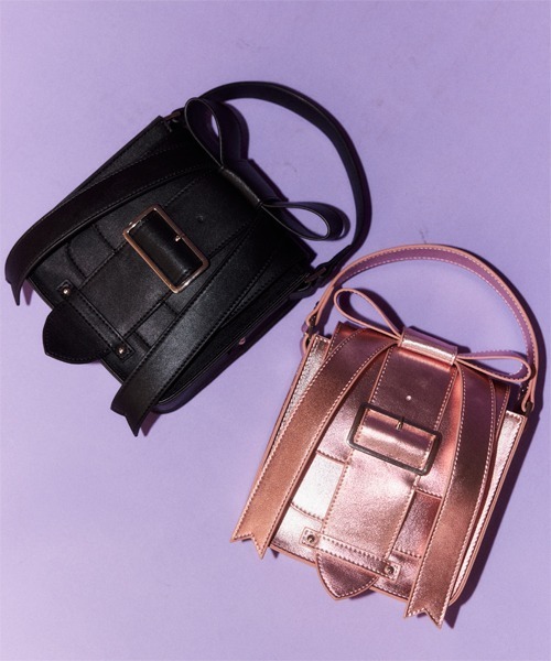 Candy Stripper(キャンディストリッパー)の「ADORABLE CANDY RIBBON SHOULDER バッグ(ショルダーバッグ・レディース・ピンクゴールド/ブラック・FREE)」の14枚目の写真