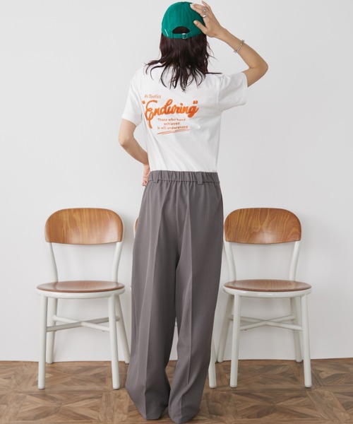 Auntie Rosa Holiday（アンティローザホリデー）の「サガラ刺繍ロゴTEE（Tシャツ/カットソー・レディース・チャコールグレー/アイボリー/ピンク・FREE）」の15枚目の写真