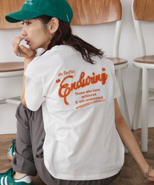 セール】サガラ刺繍ロゴTEE（Tシャツ/カットソー）｜Auntie Rosa