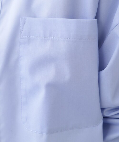 SHOO・LA・RUE（シューラルー）の「【洗える/S-LL】シーズン問わず合わせやすい ベーシックカラーシャツ（シャツ/ブラウス・レディース・ブルー系2/サックスブルー/ホワイト・01/02/03/04）」の11枚目の写真