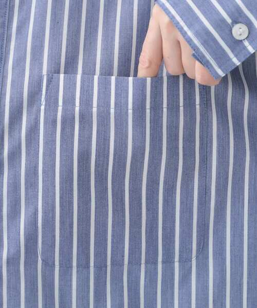 SHOO・LA・RUE（シューラルー）の「【洗える/S-LL】シーズン問わず合わせやすい ベーシックカラーシャツ（シャツ/ブラウス・レディース・ブルー系2/サックスブルー/ホワイト・01/02/03/04）」の20枚目の写真