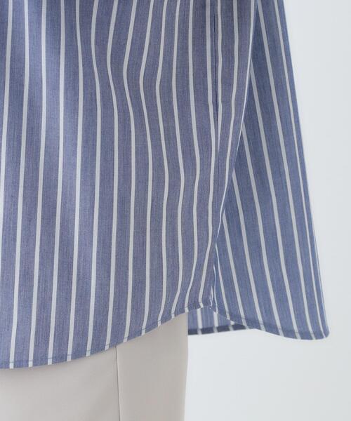 SHOO・LA・RUE（シューラルー）の「【洗える/S-LL】シーズン問わず合わせやすい ベーシックカラーシャツ（シャツ/ブラウス・レディース・ブルー系2/サックスブルー/ホワイト・01/02/03/04）」の22枚目の写真