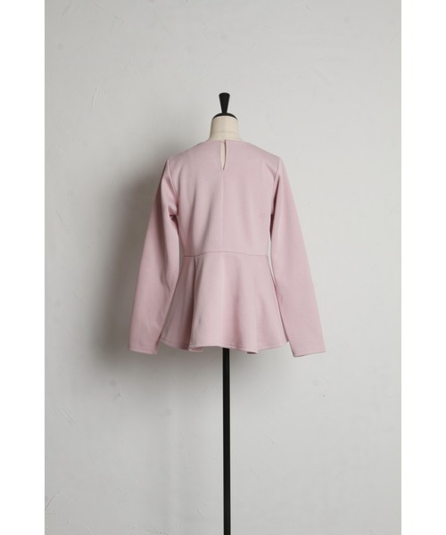 &. NOSTALGIA（アンドドットノスタルジア）の「【ZOZO限定】ポンチペプラムトップス（Tシャツ/カットソー・レディース・ピンク/グレー/ブラック・M）」の11枚目の写真