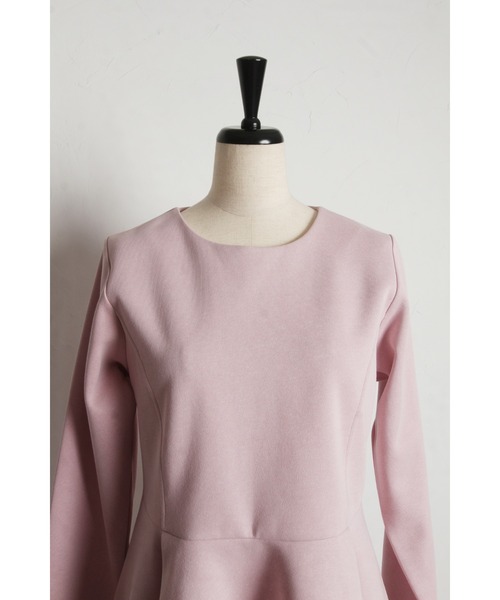 &. NOSTALGIA（アンドドットノスタルジア）の「【ZOZO限定】ポンチペプラムトップス（Tシャツ/カットソー・レディース・ピンク/グレー/ブラック・M）」の6枚目の写真