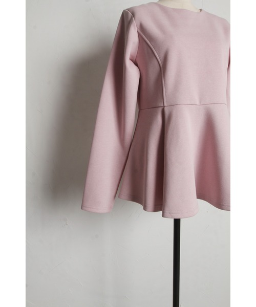 &. NOSTALGIA（アンドドットノスタルジア）の「【ZOZO限定】ポンチペプラムトップス（Tシャツ/カットソー・レディース・ピンク/グレー/ブラック・M）」の8枚目の写真