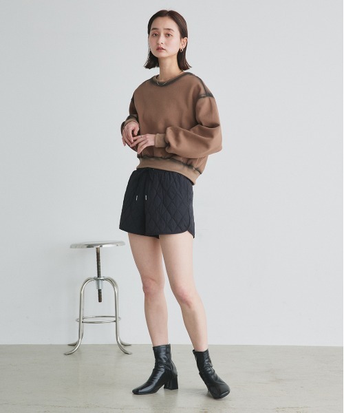 ad thie(アドティエ)の「スプレーデザイン スウェット プルオーバー(Tシャツ/カットソー・レディース・ブラック/ブラウン/ベージュ・FREE)」の14枚目の写真
