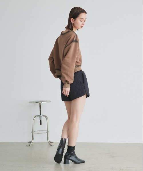 ad thie(アドティエ)の「スプレーデザイン スウェット プルオーバー(Tシャツ/カットソー・レディース・ブラック/ブラウン/ベージュ・FREE)」の18枚目の写真