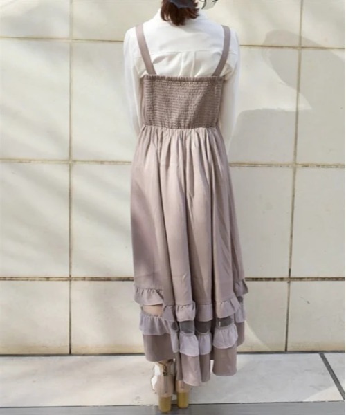 axes femme（アクシーズファム）の「チュール×フリルジャンスカ（ワンピース・レディース・パープル/モカ/ブラック・FREE）」の5枚目の写真