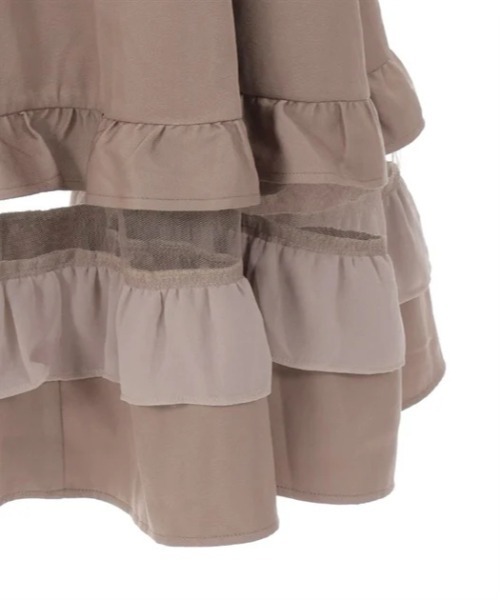 axes femme（アクシーズファム）の「チュール×フリルジャンスカ（ワンピース・レディース・パープル/モカ/ブラック・FREE）」の21枚目の写真