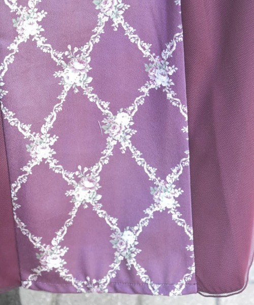 axes femme（アクシーズファム）の「薔薇柄ベルベットライクスカート（スカート・レディース・ワイン/ブラック/ベージュ・FREE）」の13枚目の写真