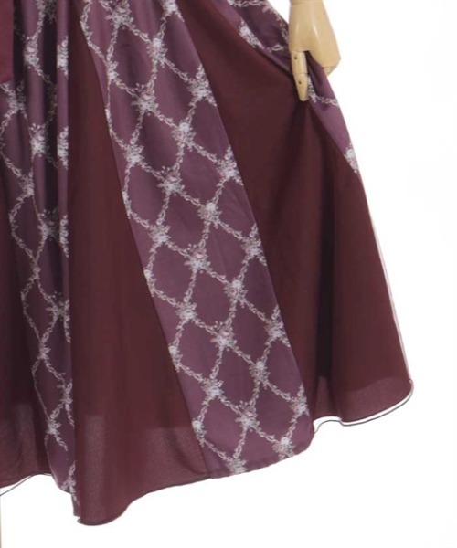 axes femme（アクシーズファム）の「薔薇柄ベルベットライクスカート（スカート・レディース・ワイン/ブラック/ベージュ・FREE）」の19枚目の写真