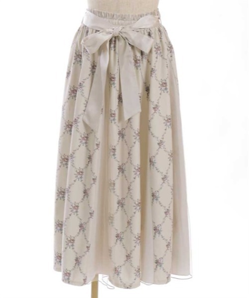 axes femme（アクシーズファム）の「薔薇柄ベルベットライクスカート（スカート・レディース・ワイン/ブラック/ベージュ・FREE）」の22枚目の写真