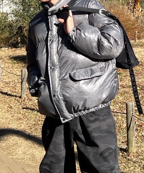 Chikashitsu +（チカシツプラス）の「【Chikashitsu +】unisex padding heat jacket 2 / 【チカシツプラス】ユニセックスパディングヒートジャケット（ダウンジャケット/コート・メンズ・グレー・ONE SIZE）」の16枚目の写真