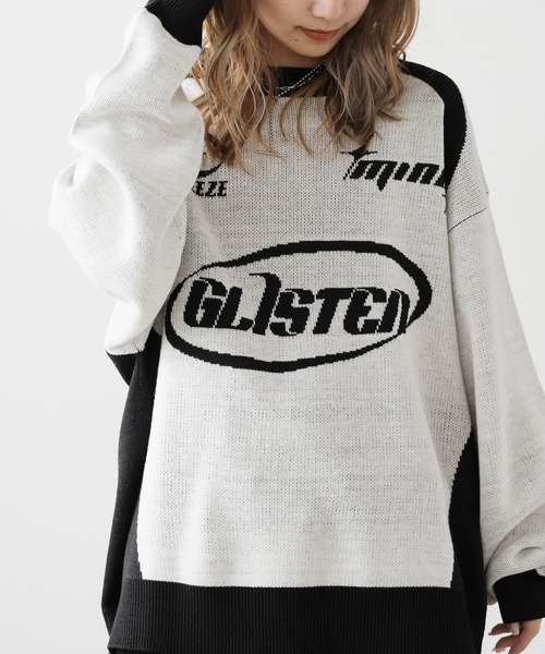 SUGGESTION（サジェッション）の「SUGGESTION/サジェッション サッカーデザインクルーニット（ニット/セーター・メンズ・ブラック/グレー/ネイビー・M/L）」の3枚目の写真