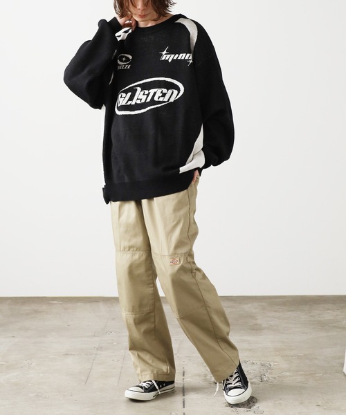 SUGGESTION（サジェッション）の「SUGGESTION/サジェッション サッカーデザインクルーニット（ニット/セーター・メンズ・ブラック/グレー/ネイビー・M/L）」の5枚目の写真