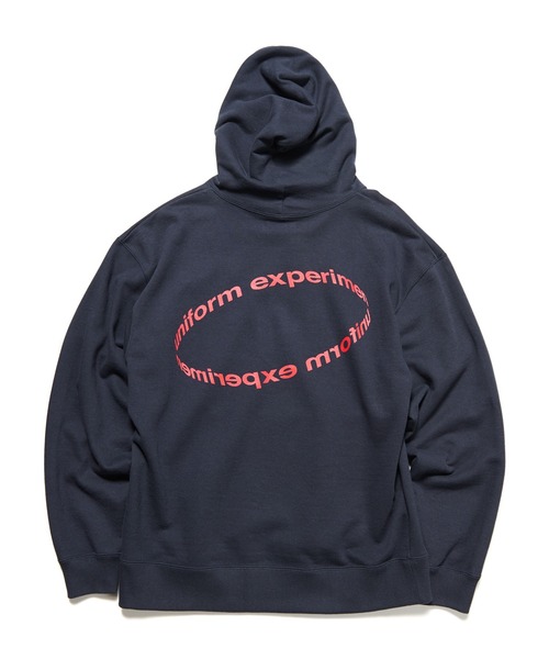 uniform experiment（ユニフォームエクスペリメント）の「LOOP LOGO HOODIE（パーカー・メンズ・ネイビー/ライトグレー/ブラック・1/2/3/4）」の5枚目の写真