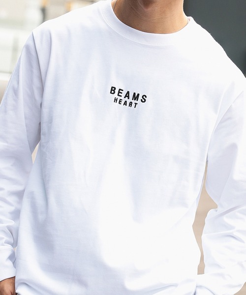 BEAMS HEART ビームスハート　コットン　リブ長袖Uネック　S BEAMS HEART（ビームス ハート） tシャツ 「ユニセックス」BEAMS HEART