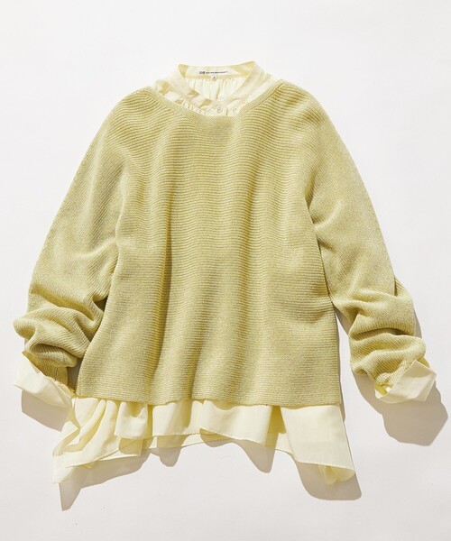 23区(ニジュウサンク)の「【洗える】シアーコットンシルク ハンカチーフヘム デザイン シャツ(シャツ/ブラウス・レディース・ベージュ系/ライトイエロー系/モスグリーン系/ブラック系・32)」の14枚目の写真